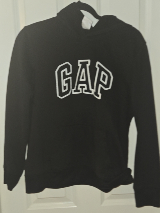 GAP Tops - GAP Black Hoodie with White Logo